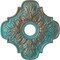 Ekena Millwork Peralta Ceiling Medallion (Canopies up to 4 5/8"), 17 3/4"OD x 3 1/8"ID x 1"P, Copper Green Patina CM17PECGS - alternate 1